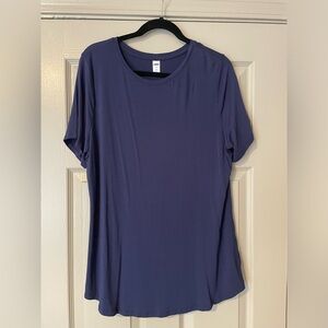 Old Navy Luxe Navy Relaxed Short Sleeve T-Shirt